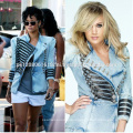 high fashion zipper jeans coat jacket custom made for women and ladies